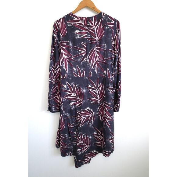 MARNI Silk Palm Leaf Print Midi Long Sleeve Dress Italy SSENSE 44 8 $1750 - Picture 6 of 9